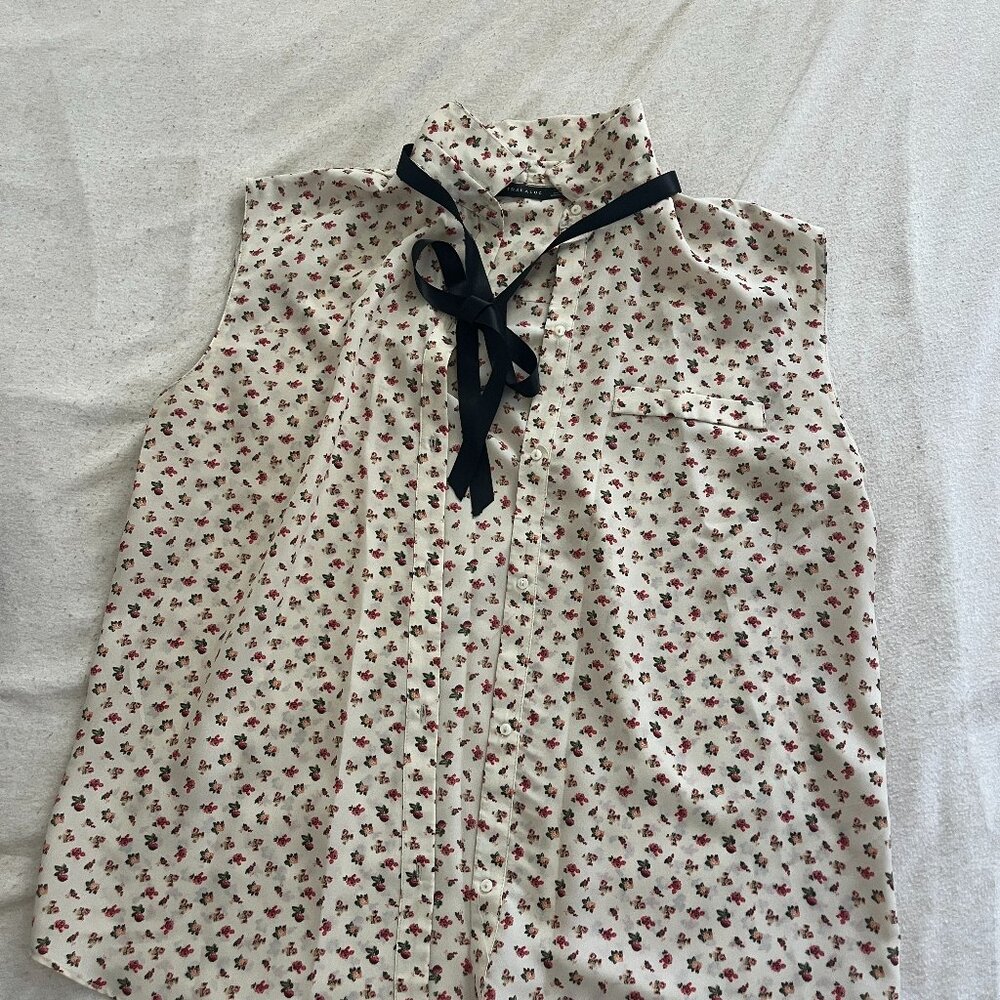 Zara Trafaluc Vintage Sleeveless Blouse